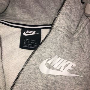 Nike XS gray zip up hoodie